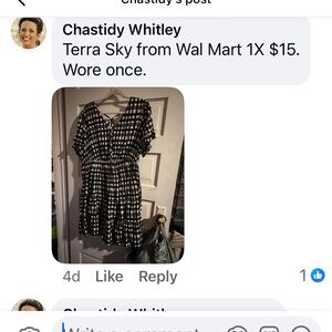 Terra & Sky Black and White Checkered Mini Dress